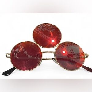 Red third eye round Lens Sunglasses